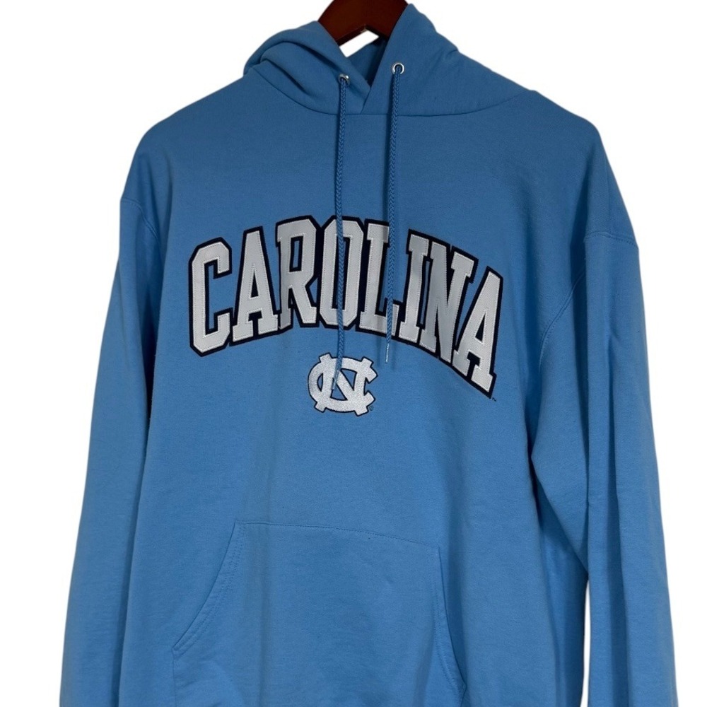 Champion UNC Carolina Tar Heels Hoodie Mens Large Blue Pullover Sweatshirt